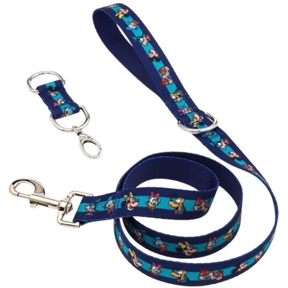 Disney Mickey & Friends Blue Pet Dog Leash XS/S 6 Ft Long NEW